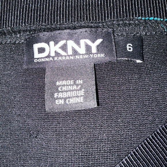 DKNY Black and Teal Pencil Skirt Size 6 - Picture 4 of 7